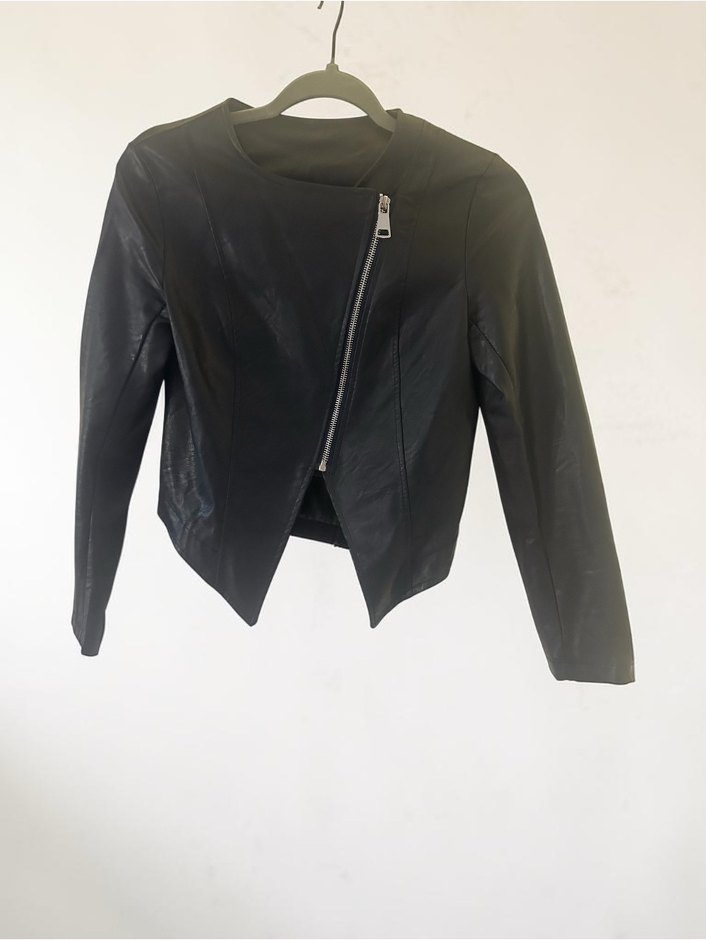 Women's Blue real Leather Jacket blue size small